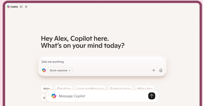 Tampilan AI Copilot milik Microsoft. (microsoft)